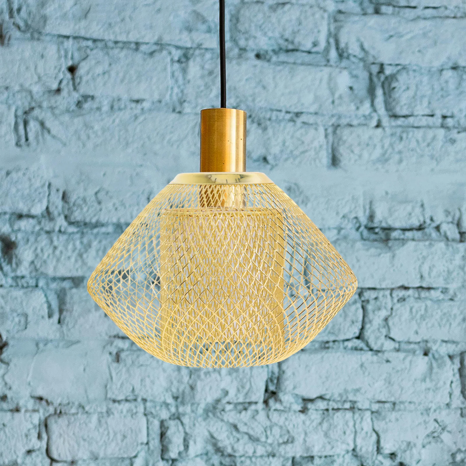 

Vintage Style Iron Wire Lampshade Double Layer Metal Light Cover Exquisite Hanging Lamp Shade for Home Decoration