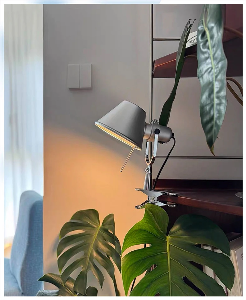 Vintage Straw hat clip wall lamp Restaurant Study Bedroom bedside Clip wall light Bauhaus Bookshelf Clip Reading Desk Lamp E27