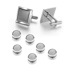 Cufflinks And Studs Set Classic French Shirt Cufflinks Button Shirt Studs And Cufflinks For Mens Gifts Tie Clips Men Accessories