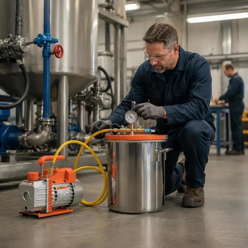 Ensemble de chambre à vide de 5 gallons, pompe à vide monophasée pour la stabilisation du bois, la dégazage de la résine, la débullage du silicone, capacité de 18,9 L, 3,5 CFM, 99 L/min, avec tuyau de 1,5 m