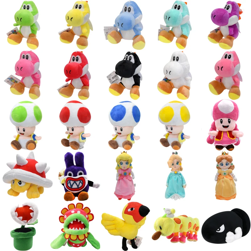 

38 Styles Mario Princess Peach Daisy Rosalina Toad Soft Plush Toys Anime Yoshi Toadette Waluigi Stuffed Peluche Dolls Gifts Kids