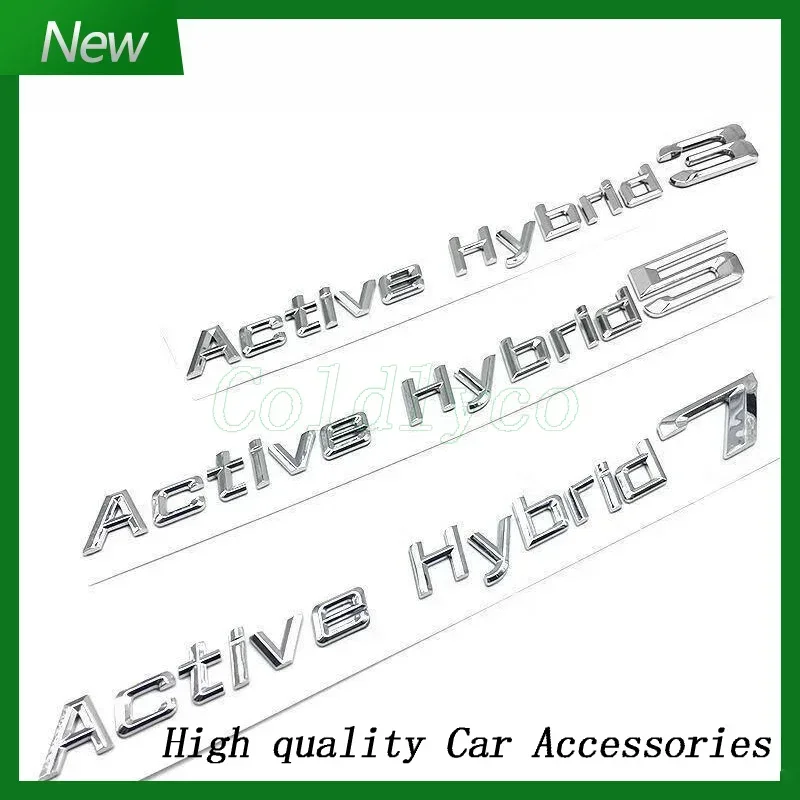 

Active Hybrid 1 2 3 4 5 6 7 8 Car Styling Trunk Letters Emblem Nameplate Logo Badge For 1 2 3 4 5 6 7 Series Chrome Black