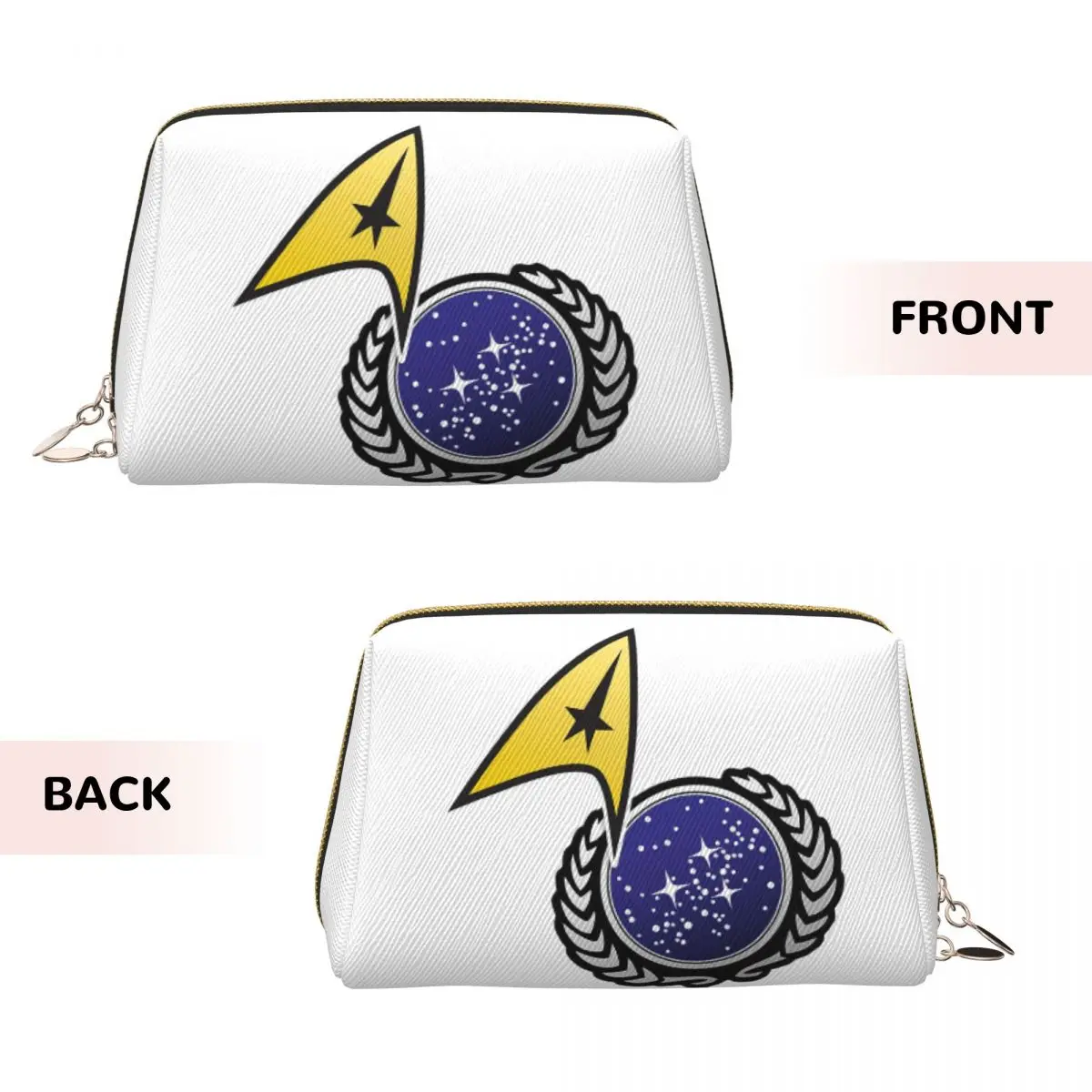 Star Treks Science Fiction TV Series Women Cosmetic Bag Travel Makeup Organizer Pouch Toiletry Storage Dopp Kit Box