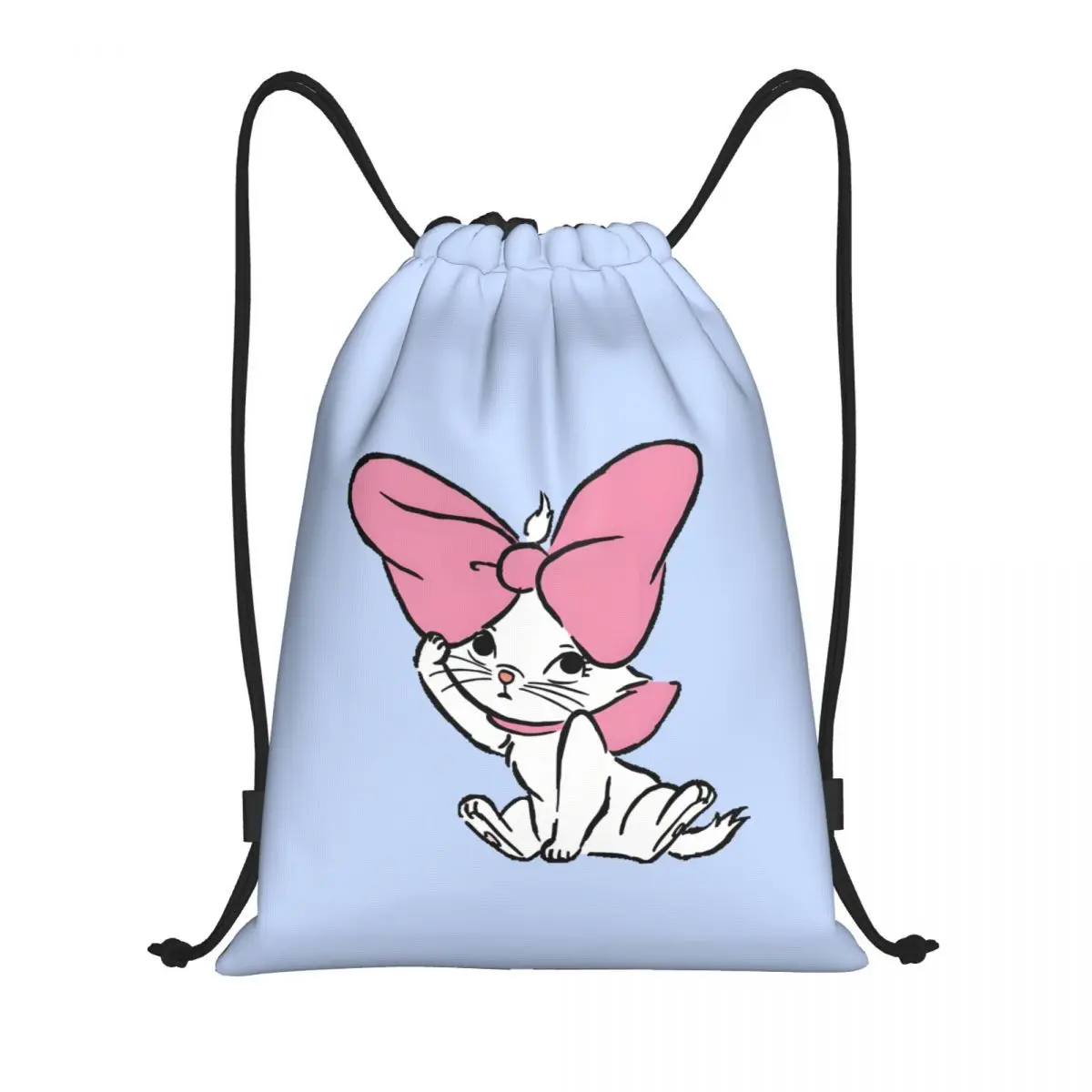 

Custom Marie Cat Drawstring Bags Men Women Portable Sports Gym Sackpack Cute Persian Cat Training Backpacks