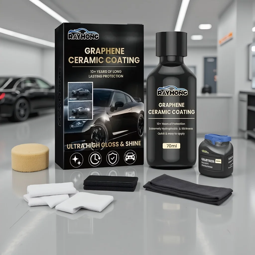 

Аксессуар для защиты автомобильной краски: быстрое графеновое керамическое покрытие с чрезвычайной гидрофобной и долговечностью