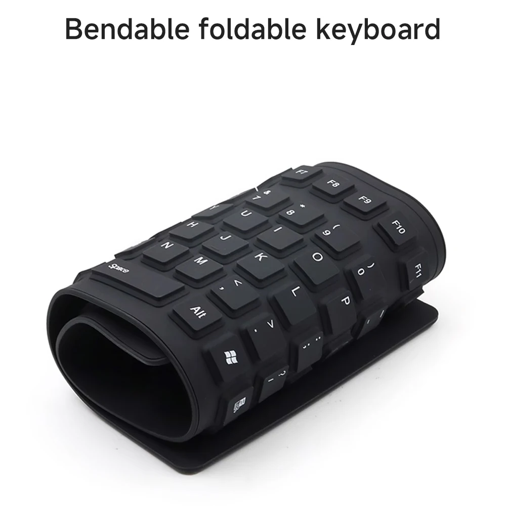 Portable Mini Keyboard 85 Keys Flexible Waterproof Soft Silicone Gaming Keyboard Laptop Foldable Wired USB Keyboard for MacBook