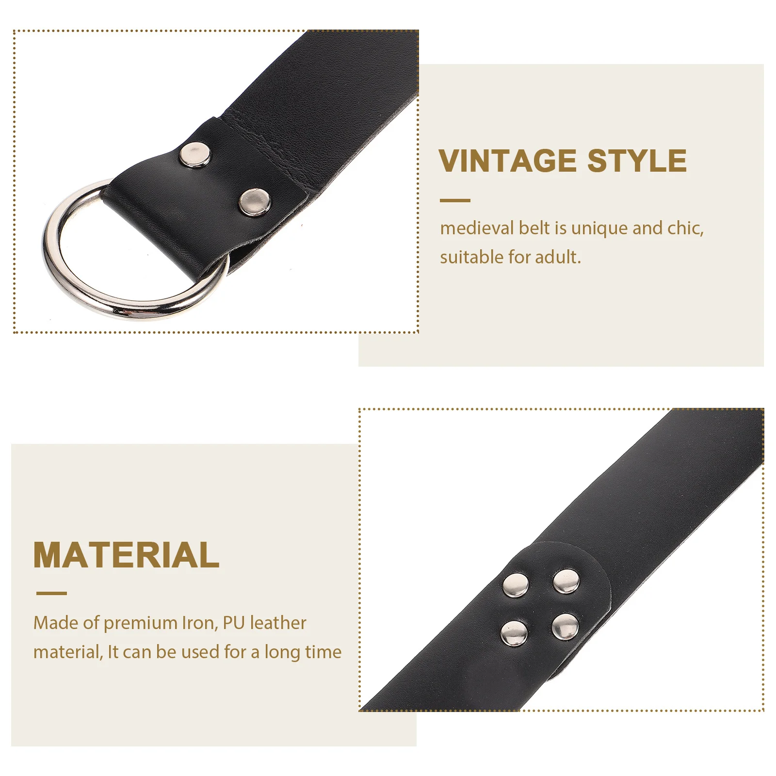 

Medieval Belt Sword Holder Decorative Belt for Costume Party Renaissance Cosplay