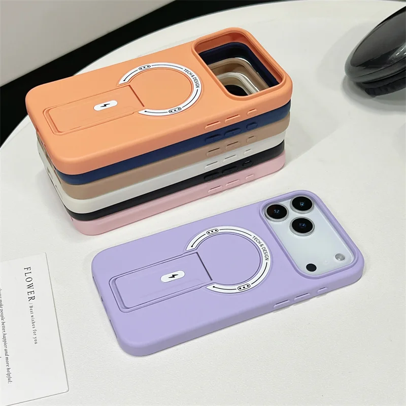 Stehen Drahtlose Lade Magnetische Für Magsafe Fall Für iPhone 17 16 15 14 Plus 13 12 11 Pro max 16E Air Weiche TPU Stoßfest Abdeckung