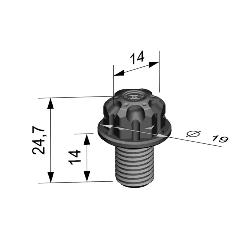 Motorcycle Ornament Mirror Screw Plug M8 / M10 * 1.25 Mm Positive / Reverse Thread