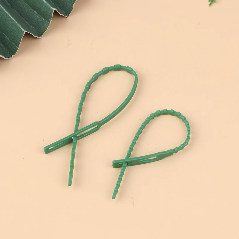 50Pcs/Set 13.5cm/17.5cm Reusable Garden Plant Fixed Belt Ties Plastic Adjustable Garden Plant Tying Band Gardening Tools