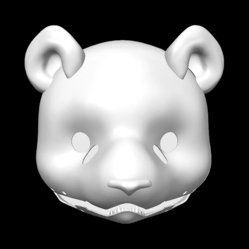 Fursuit Head Base Kemono Bear Beast Skull Furry DIY Head Embryo PETG 3DPrinting Wearable Custom Cosplay Anime Accesso
