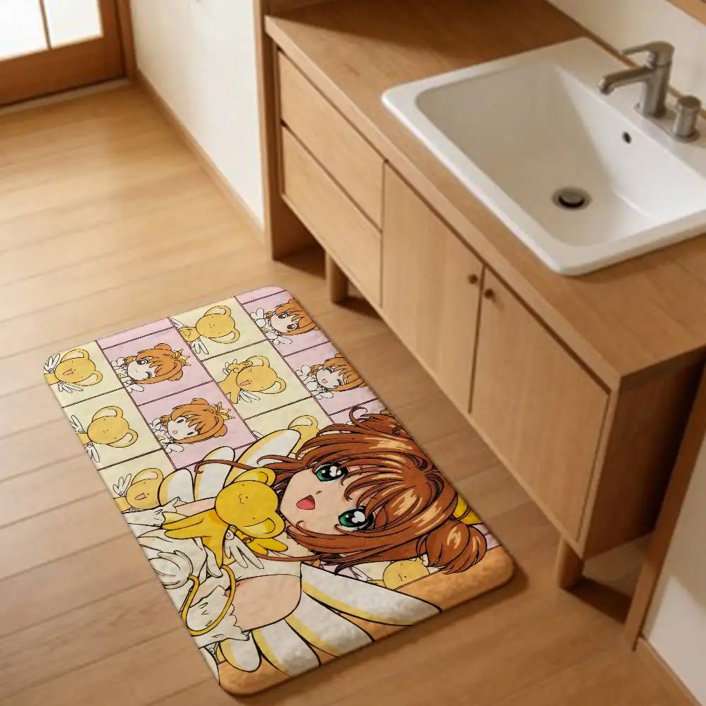 Cardcaptor Anime Sakura Kitchen Mat Kids Room Bedroom Decoration Balcony Anti-Slip Doormat Living Room Alfombra