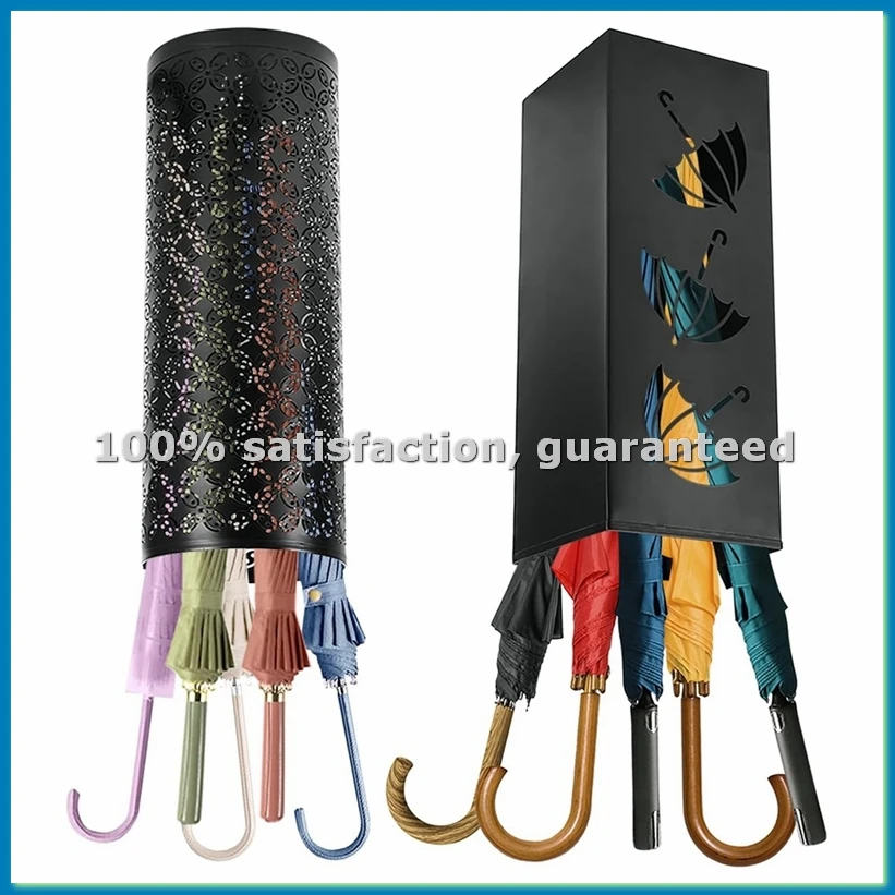 

Metal Umbrella Barrel Household Simple Square Round Umbrella Rack Lobby Moisture-Proof Umbrella Storage Barrel-AT35