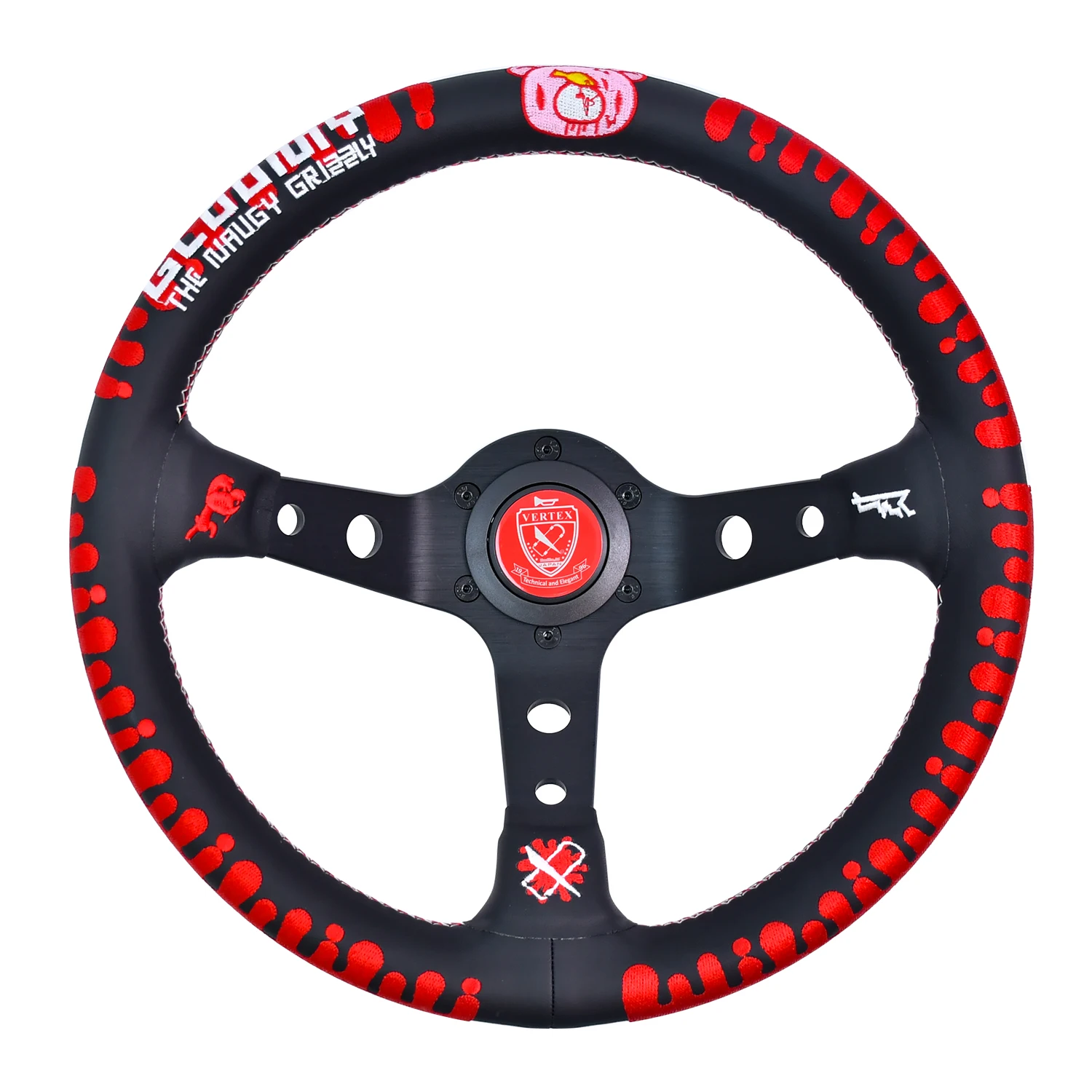 

High Quality Vertex Steering Wheel JDM style Drift 330mm Bear Steering Wheel