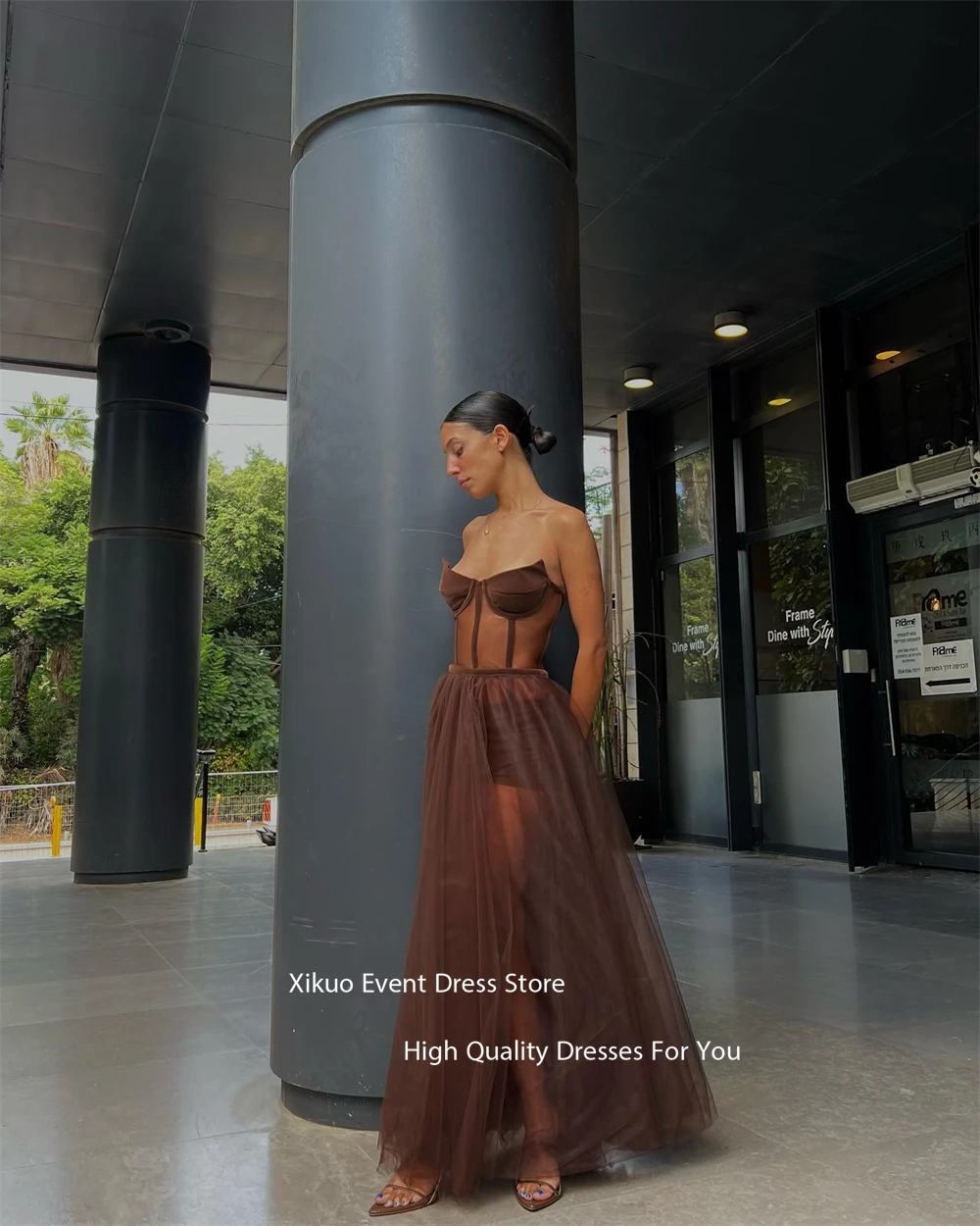 Xikuo Elegant Tulle Corset Evening Dresses Sweetheart Long Illusion Prom Dresses 2025 Woman Party  Cocktail Dresses Customized