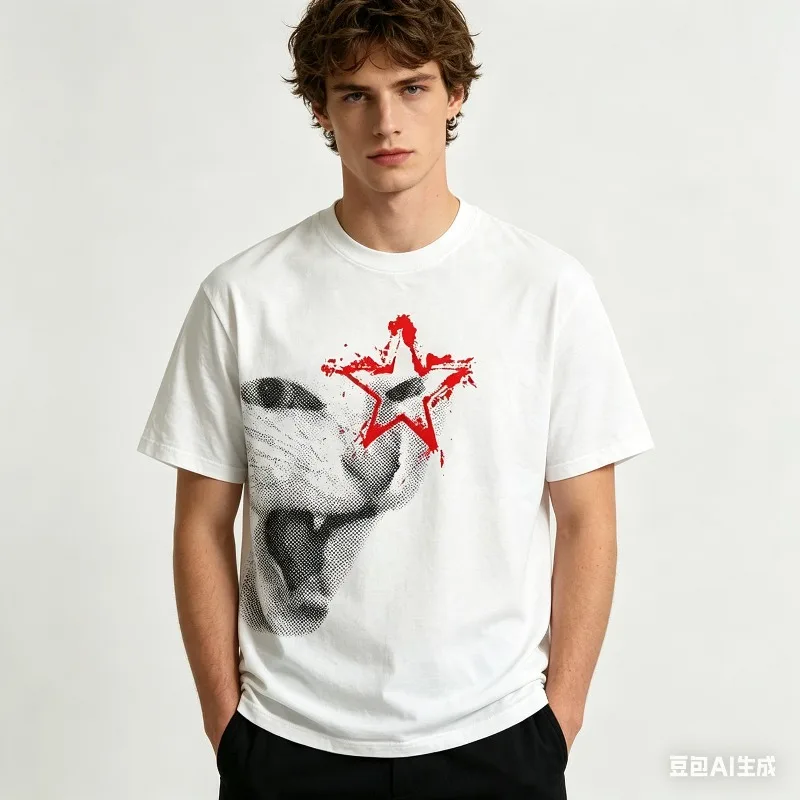 2026 Women T-Shirt Summer Cat Cotton Graphic Vintage Y2k Streetwear Oversized Harajuku Short Sleeve Tee Korean Fashion Clothing