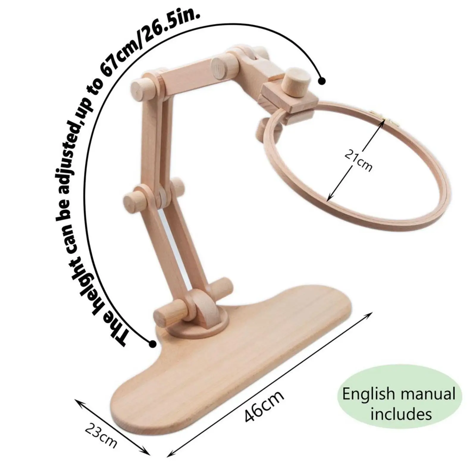 

Embroidery Floor Stand Wood Rack Frames Tabletop Needlepoint Stand Adjustable