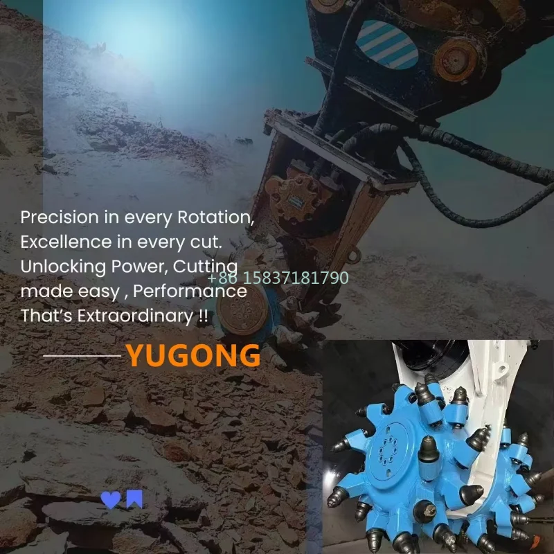 High Speed Rotating Rock Milling Machine Precise Control Milling Machine Drum Cutter Milling Excavator Breaking Cutting Machine