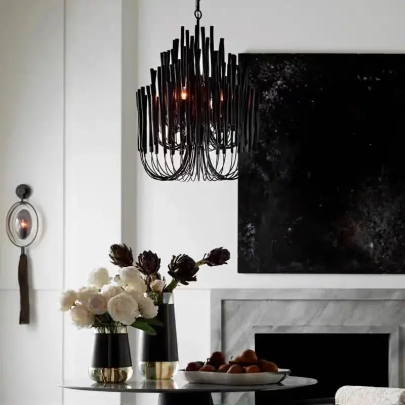 Modern Home Decoration Ceiling Chandelier Wood Candles Led Lights Nordic Designer Living Room Dining Table Bedroom Lustre Salon