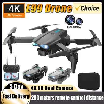 E99 프로 드론 쿼드콥터 리모컨 핸들, 4 축 항공기, HD 6K 사진, UAV 고도 고정 헬리콥터 장난감