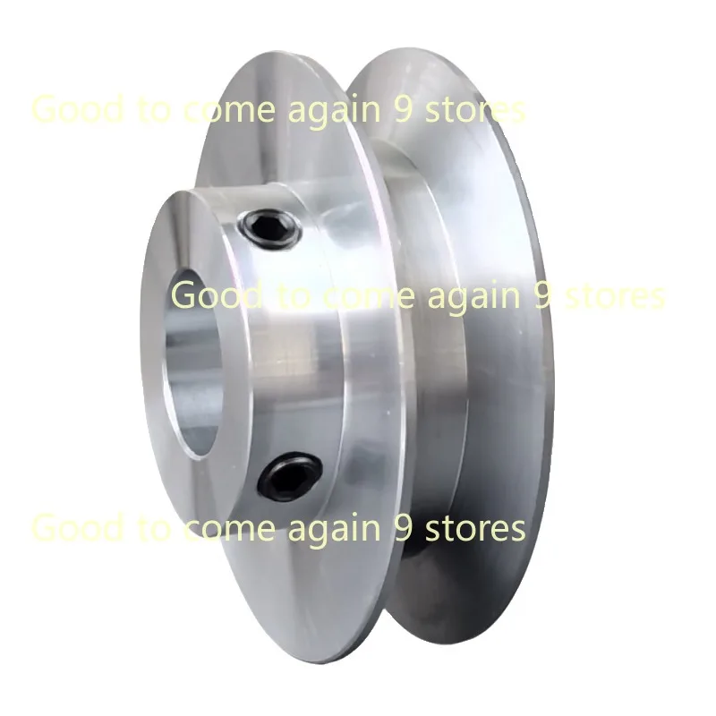 1pc B- Type Diameter 40mm 60mm 80mm 100mm Pulley, Aluminum Alloy Single Groove, B Triangle Belt Transmission Belt Pulley