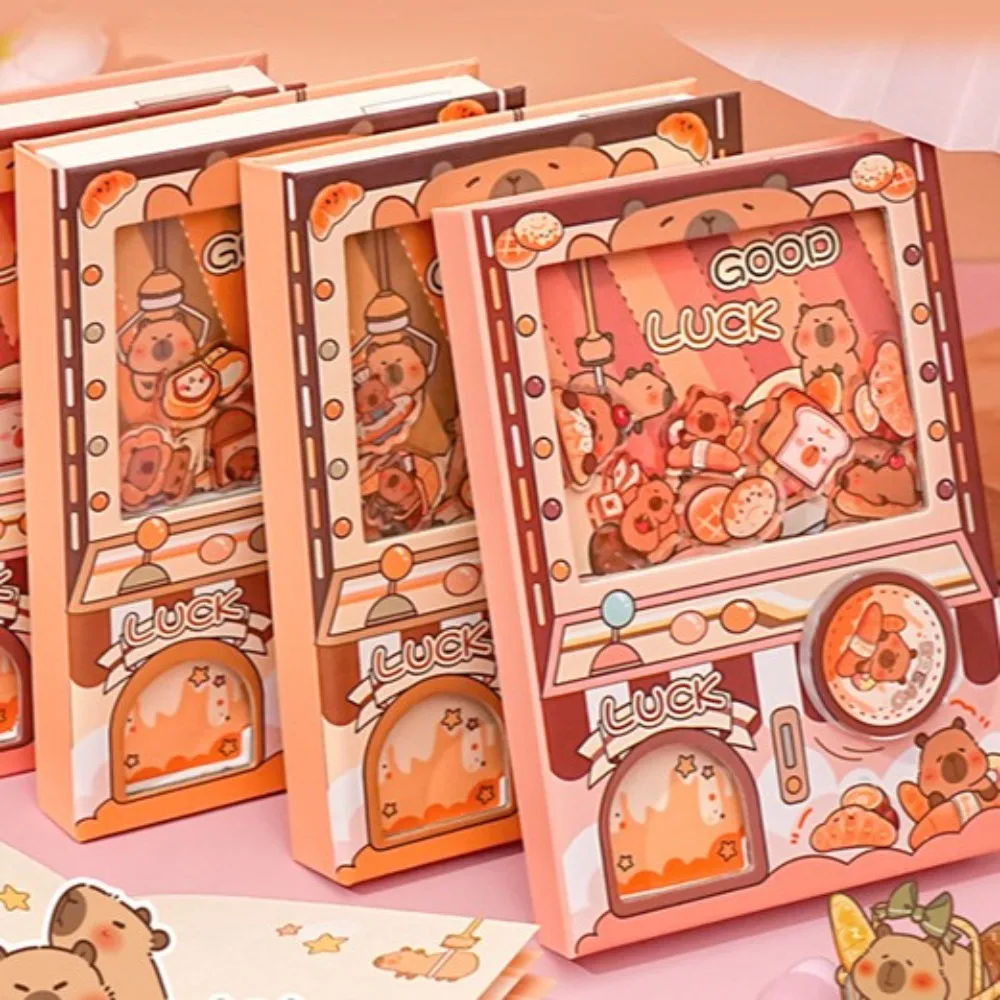 مثيرة للاهتمام اللون الصفحة الداخلية Gashapon Mahines دفتر تهز الاسترخاء المفكرة الصغيرة الكرتون مذكرات مربع دفتر الكتابة مكتب