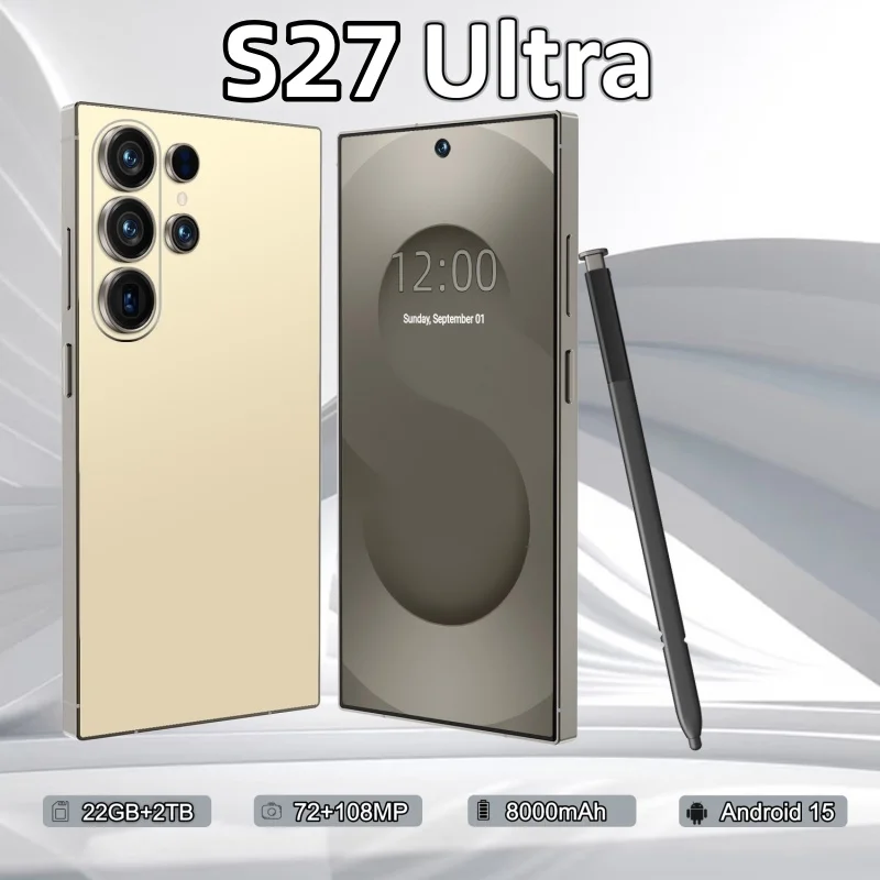 

Original Pad Tablet PC 7.3 inch HD 4K SMS 27 ultra Android 15 22GB+2TB 8000mAh Battery 4G 5G Dual Sim Card WiFi GPS Google Tab