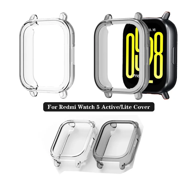 

Transparent TPU Protector Case Cover for Redmi Watch 5 Active Watch5 Lite Bumper Protective