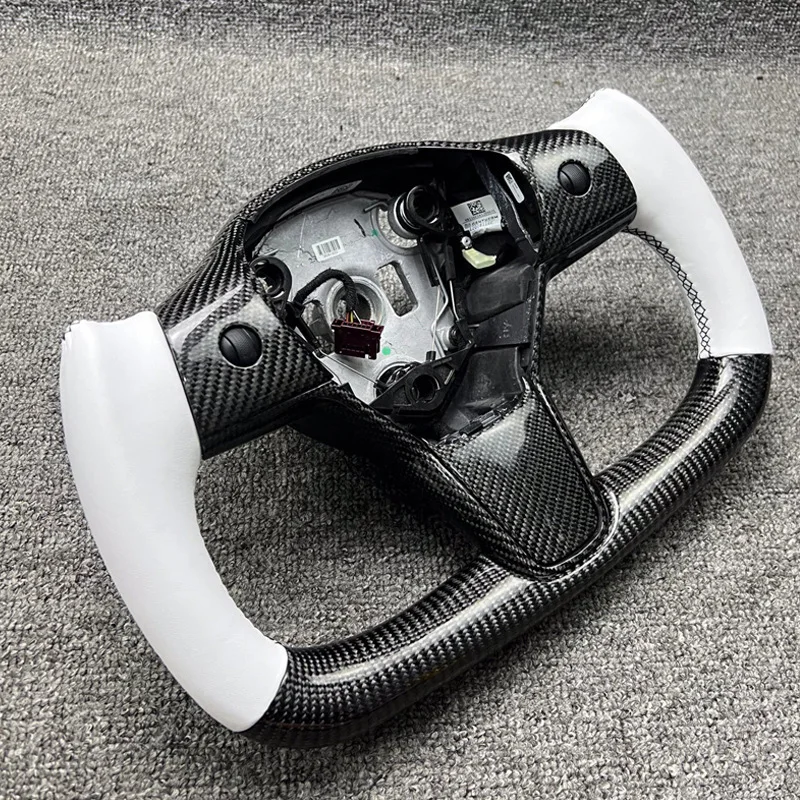 

Для Tesla MODEL3 S Yoke X Sport кожаный TESLA Model 3, рулевое колесо из углеродного волокна с колесами переключения передач