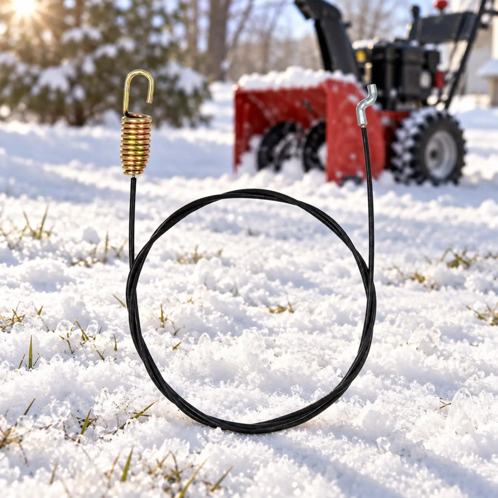 Drive Clutch Cable for Two Stage Snow Blower Direct Fit Replacement Part with Zigzag Metal End