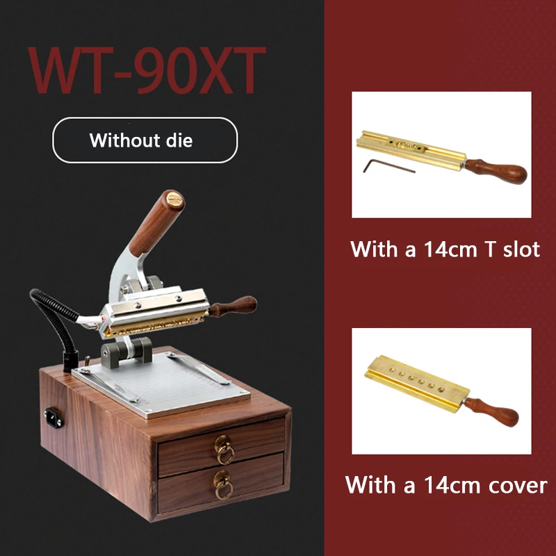 

WT-90XT Manual Light-type Digital Hot Foil Stamping Machine Leather Paper Wood PVC Card Book Custom Logo Heat Press Machine