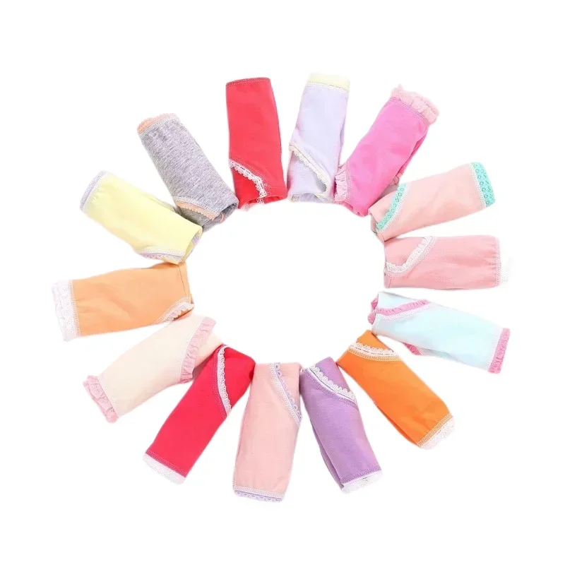 

12Pcs/Lot Baby Girls Underwear Cotton Panties Kids Short Briefs Children Underpant 1-12years