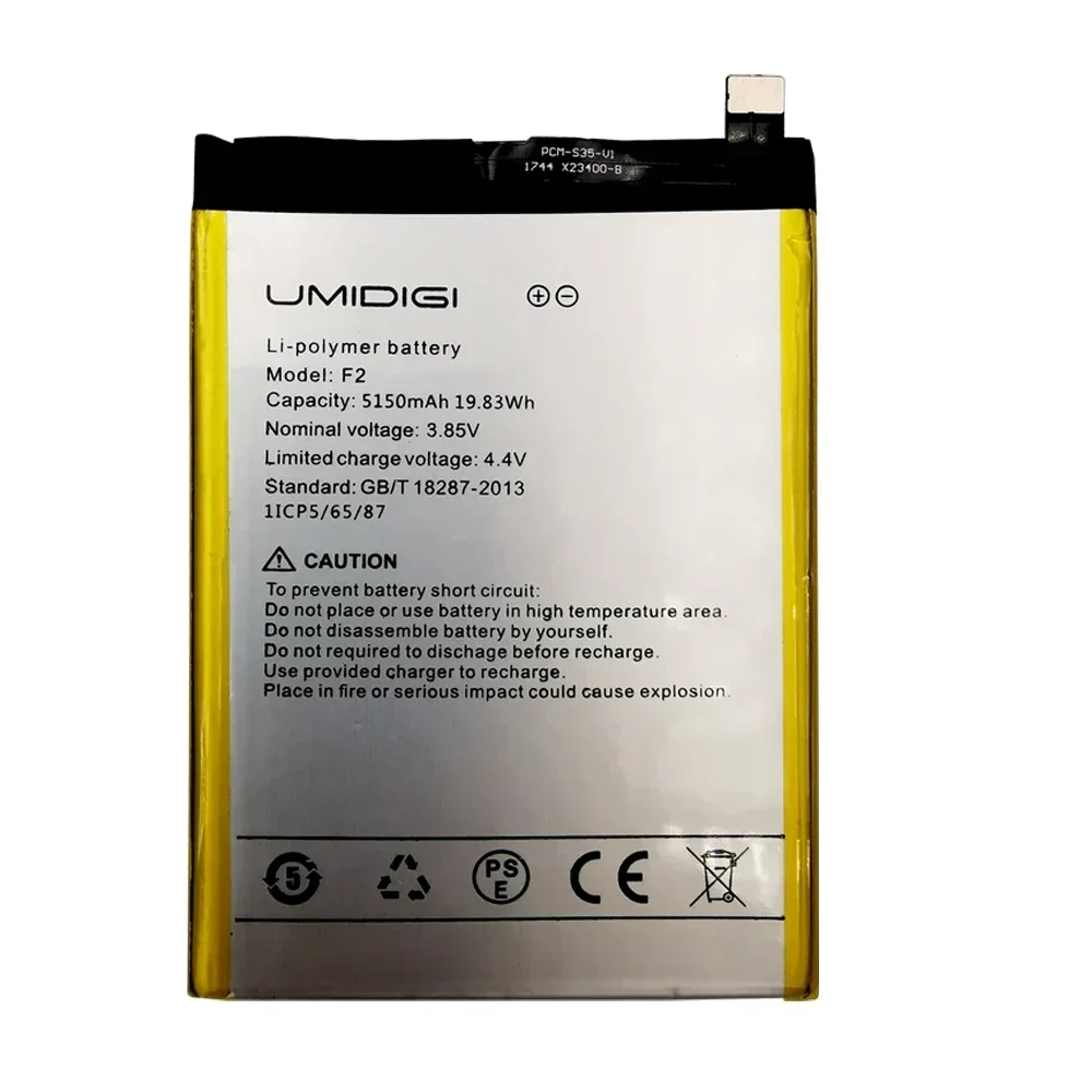 Original High Quality For UMI Umidigi F2 5150mAh Battery Replacement Battery For Umidigi F 2 Mobile Phone Bateria AKKU+ Tools