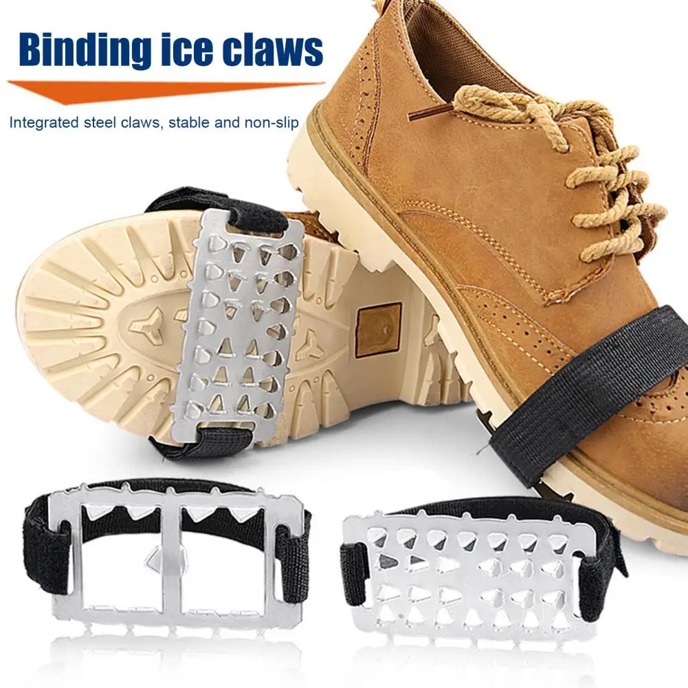 Shoe Spikes for Ice Winter Ice Traction Cleats with Adjustable Straps for Walking Jogging Hiking Non-slip Grips for Snow Ice