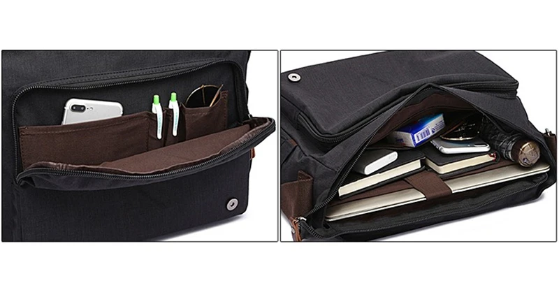 Nesitu Nero Verde Grigio Blu Marrone Cachi A4 14 15.6 pollici Laptop Executive Uomo Valigetta Borsa a tracolla Borsa a tracolla M1055