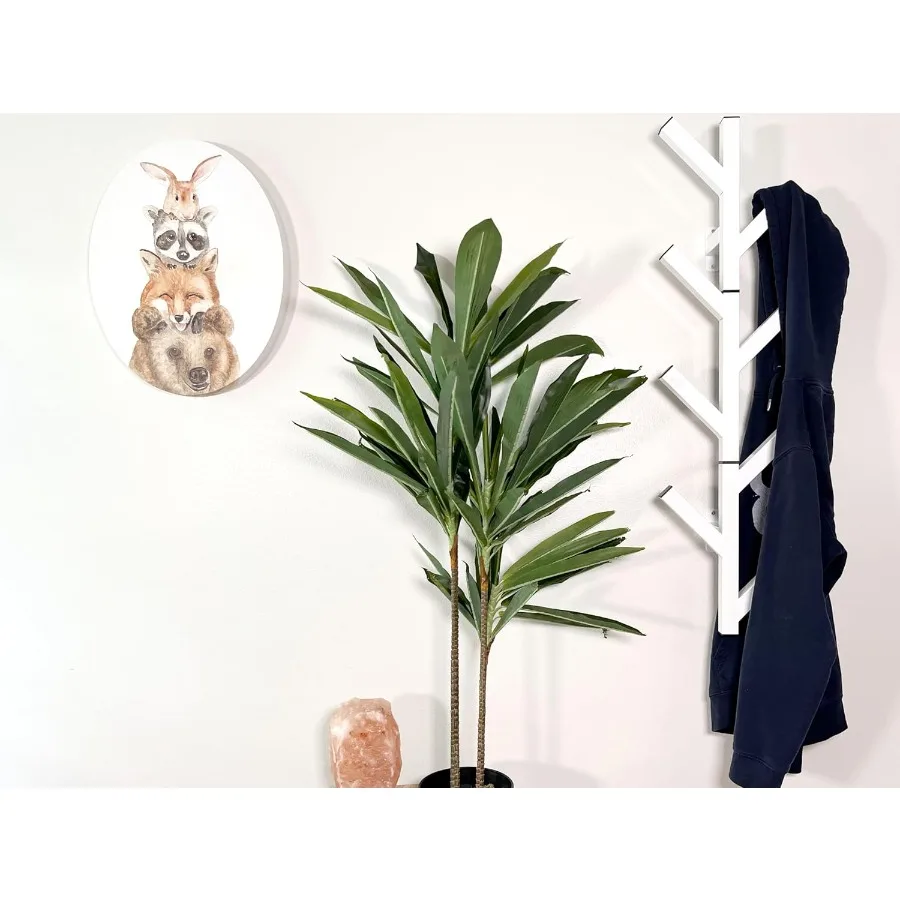 معطف حديث مثبت على الحائط ورف قبعة للمدخل أو المدخل تصميم أبيض أنيق لتنظيم المعاطف والقبعات والإكسسوارات Sp