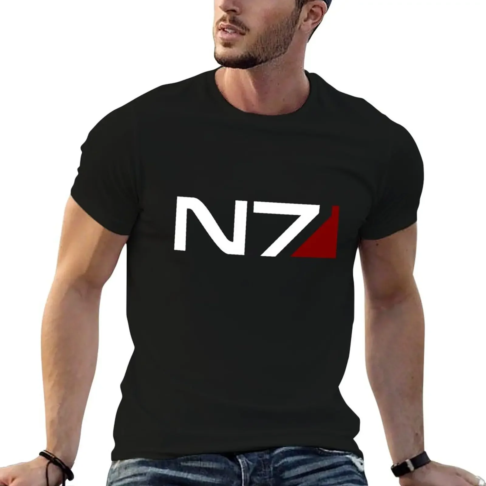 Mass Effect N7 T-Shirt hippie clothes shirts graphic tee baggy shirts men t shirts