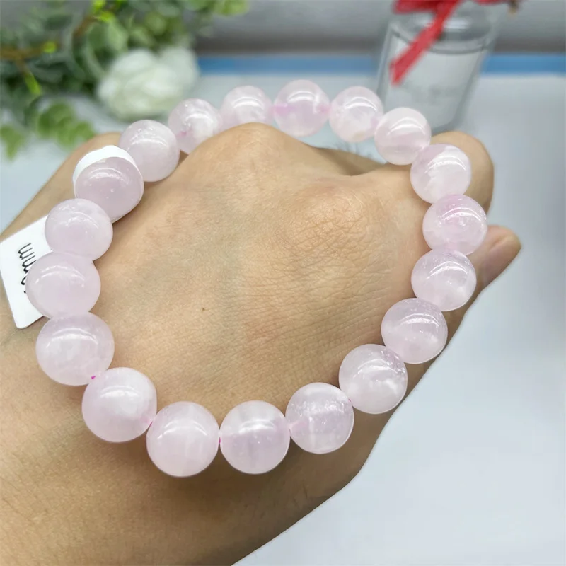 

Natural Pink Calcite Bracelet Jewelry Adjustable Chain Quartz Crystal Stone Bangle For Women Gift 1pcs 10mm