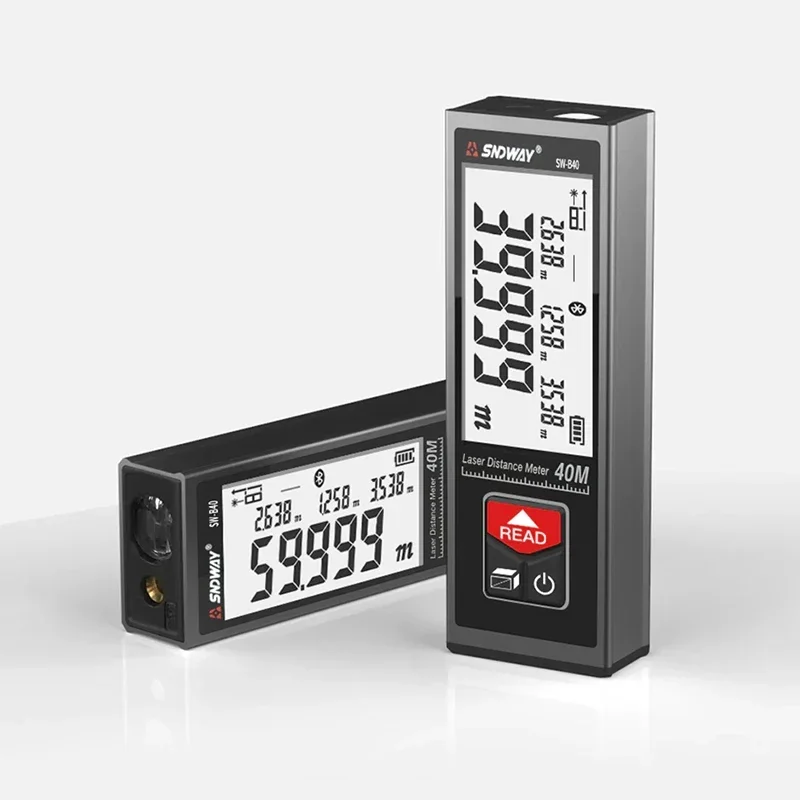 Imagem -03 - Sndway sw B40 B50 B60 Medidor de Distância a Laser Recarregável Digital Rangefinder Mini Laser Trena Range Finder Régua Eletrônica