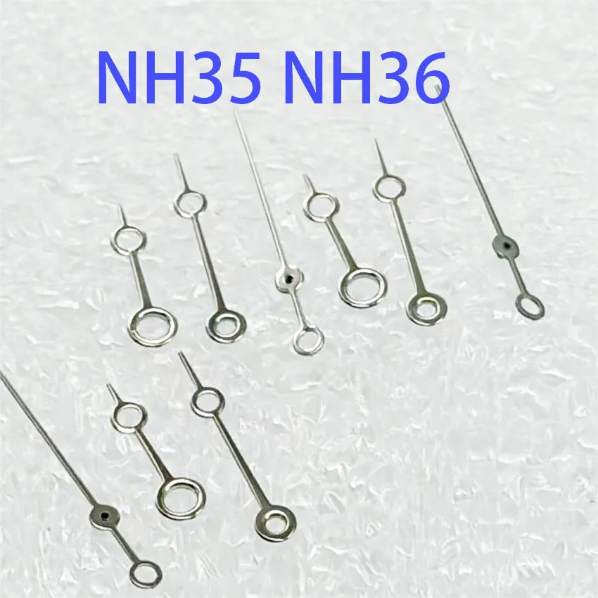 3 Set Silvery Non-Luminous Watch Hands for NH35 NH36 Movement - Hour Minute Second Three Needle Watch Accessories