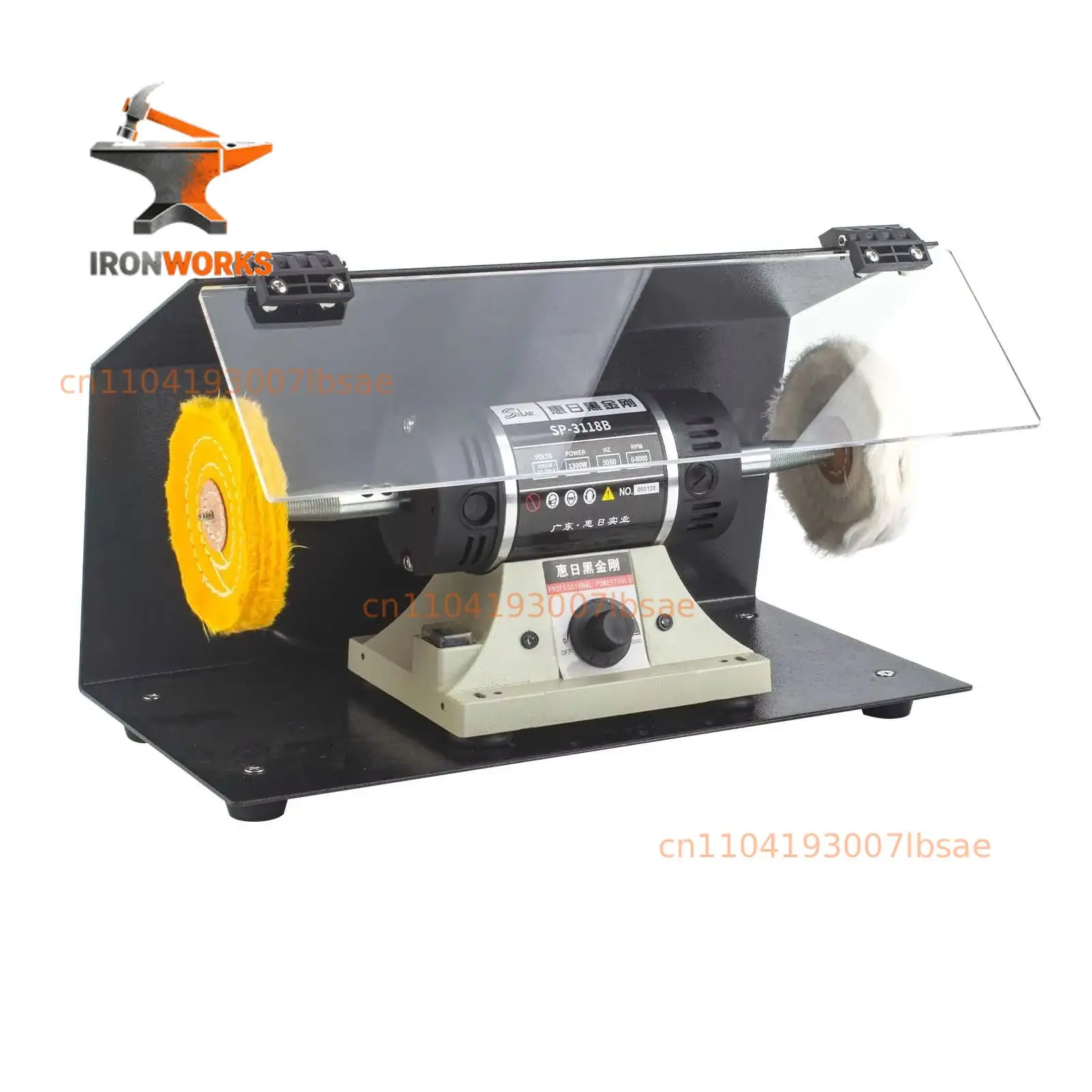 10,000RPM Dual-Wheel Jewelry Polisher - Precision Gold/Silver/Jade/Metal Bench Grinder w/ Scratch-Free Mirror Finishing