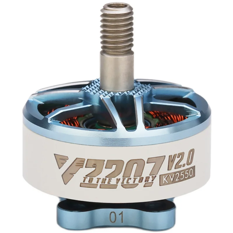 Silnik T VELOX V2207 V2.0 2207 1750KV 5-6S 2550KV 4S bezszczotkowy silnik Lipo 4mm wał do RC 5 cali śmigła quadkopter Multicopter