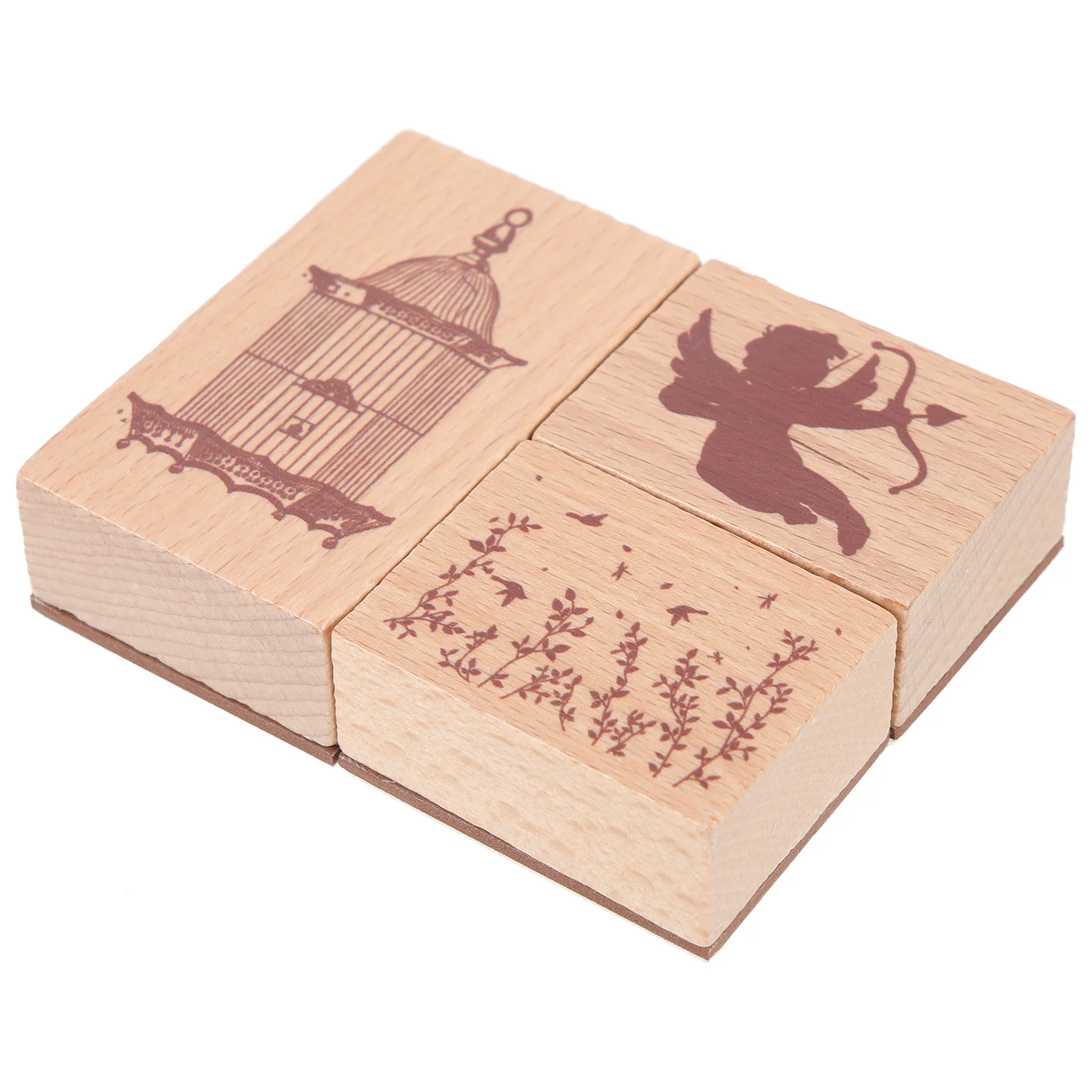 

1 Box Wooden Rubber Stamp DIY Craft Decorative Journal Scrapbook Seal Stamps for Cards Stamps for Crafts Wooden Scrapbook Seal