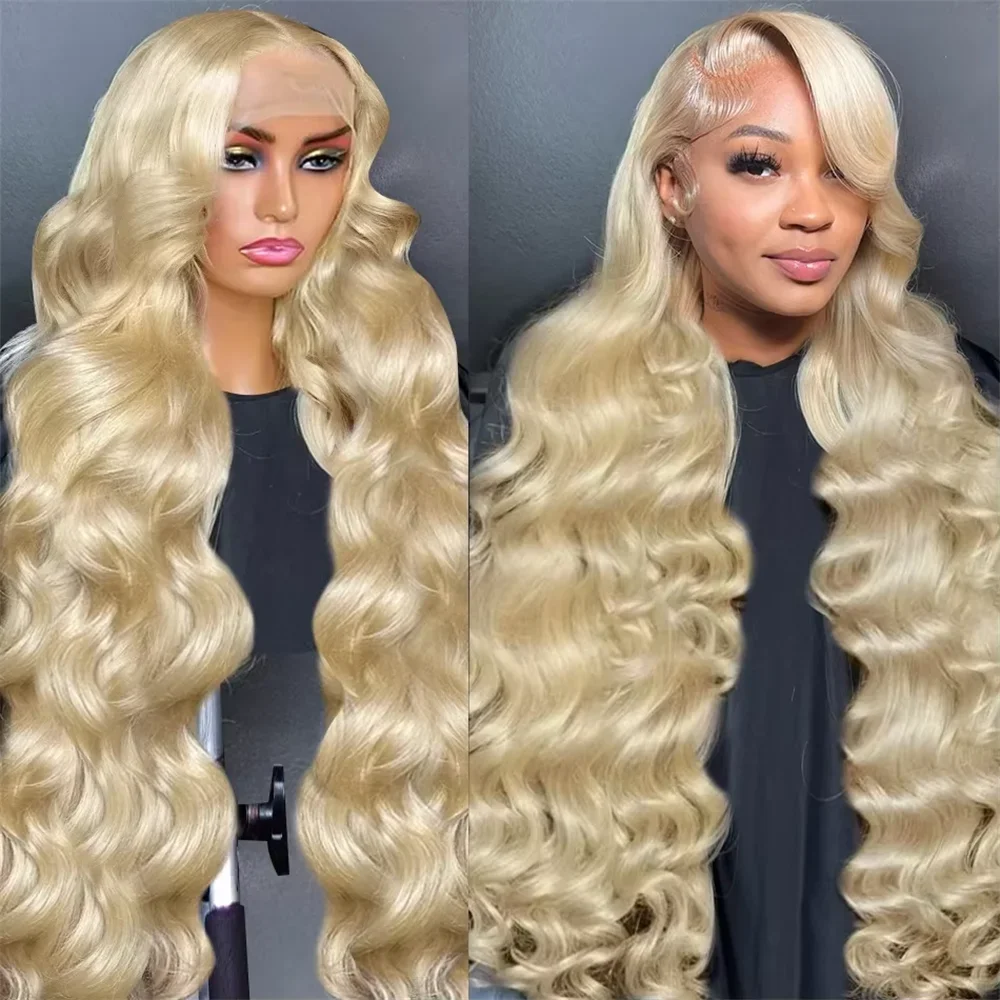 

613 Body Wave Honey Blonde 100% Human Hair 200% Density 13x6 HD Transparent Lace Frontal Wig 40 46 Inch Remy Hair Brazilian Hair