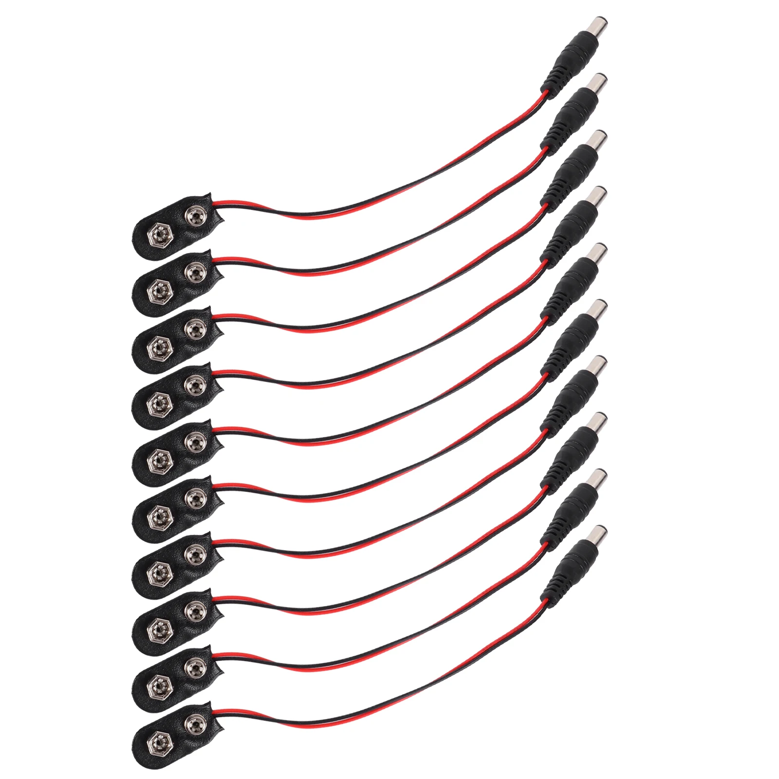 

10pcs 9V Snap Connectors 9 Volt Clips Plastic Buckles Clamps Dc Connector Power Connection