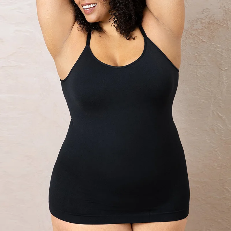 woman Popular long-length camisole top with body-shaping and seamless tummy control in Europe and America camisoles vests tops