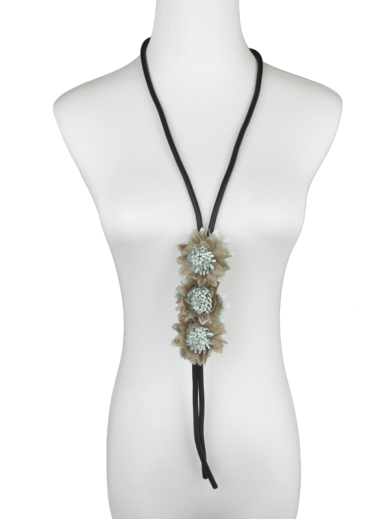 UKEBAY Neue lange Pulloverketten für Damen, handgefertigte Designer-Halsketten, Gummi-Anhänger-Halskette, Blumen-Accessoires, Boho-Vintage-Schmuck – Detail 8