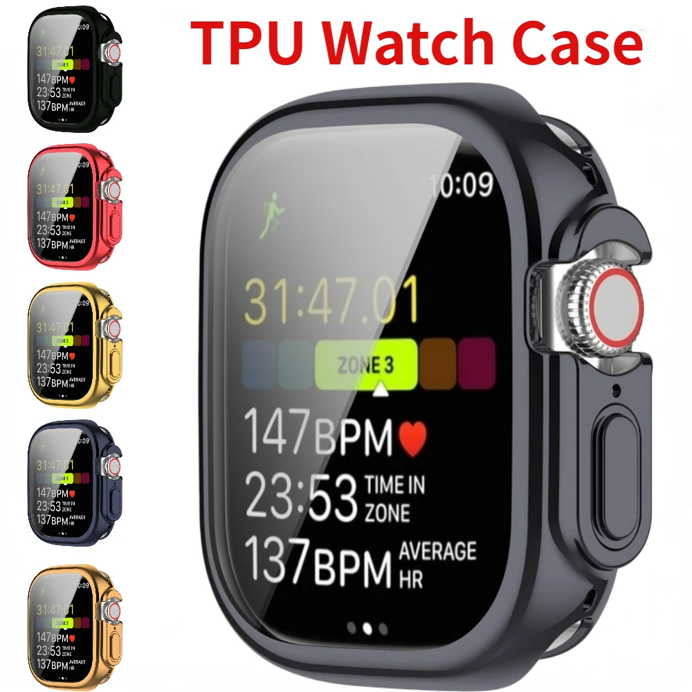 

TPU Watch Case for Apple Watch Ultra 49mm 9 8 7 45mm 41mm Anti-fall protective shell iWatch Series 6 5 3 SE 44mm 40mm 42mm 38mm