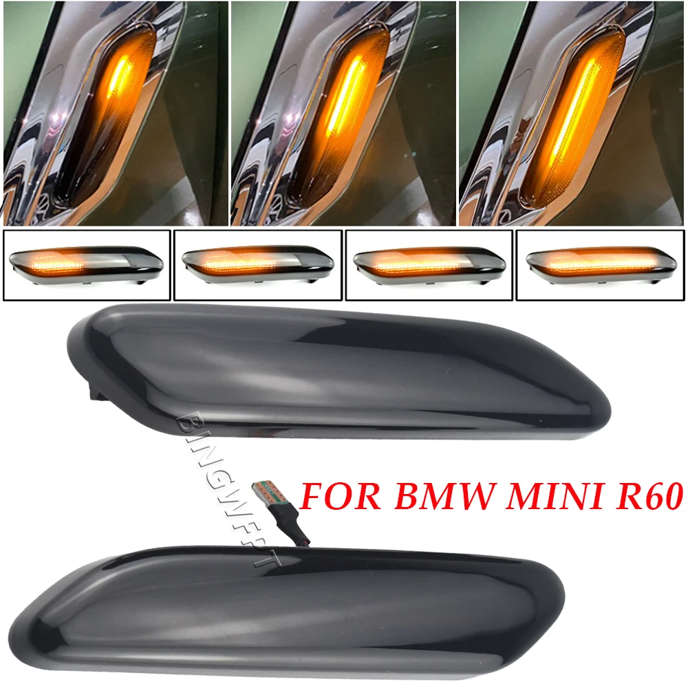 LED Dynamic Side Marker Turn Signal Light Sequential Blinker Light For BMW Mini R60 Countryman R61 Paceman 2012-2017