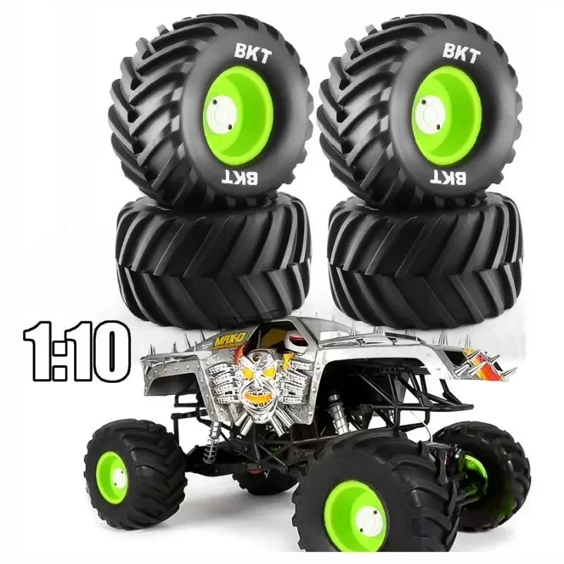 Image of RC Auto 4 Stück 133mm 1/10 Monster Truck Buggy Reifen Großes Rad 12mm Sechskant für Trx4 HIMOTO HSP HPI Tamiya Kyosho Upgrade-Teile
